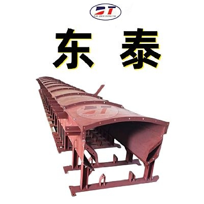 定制输送机无动力除尘导料槽 加防溢裙板型导料槽 热电厂导料槽